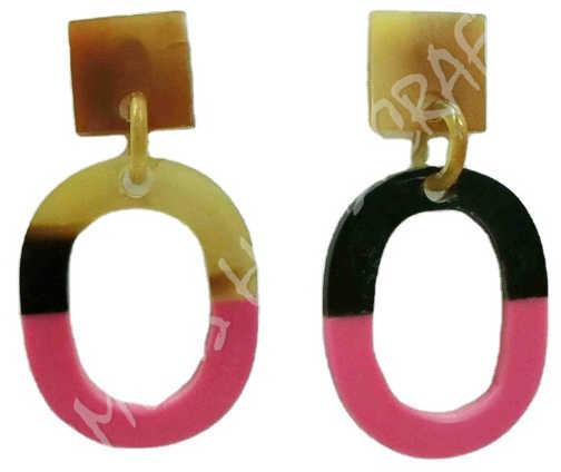 Natural Buffalo Horn Earring