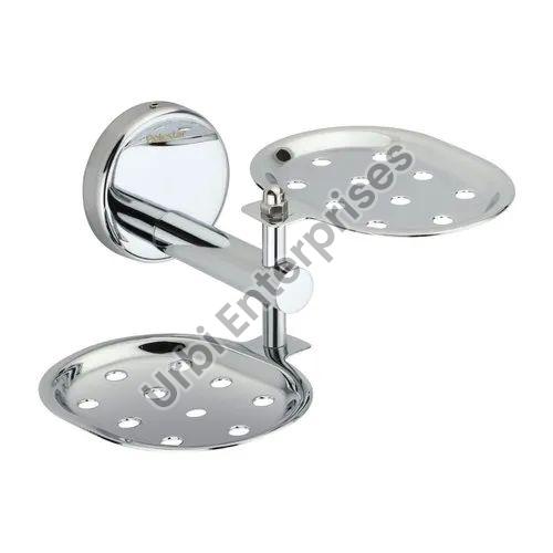 Zorba Stainless Steel Double Soap Dish with Stand