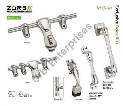 Zorba Nickel Silver Icefish Door Kit