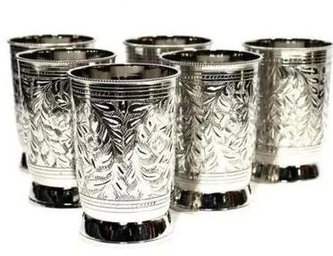 Silver Plated Brass Water Glass Set