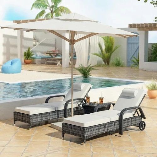 Sun Lounger with Cushion