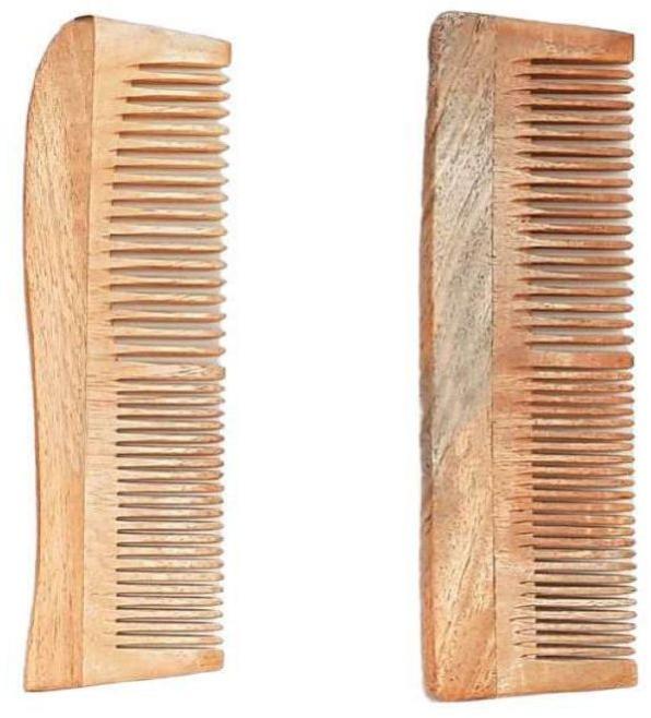 Neem Wood Regular Double Teeth Comb