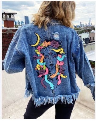 Hand Painted Unisex Denim Jacket