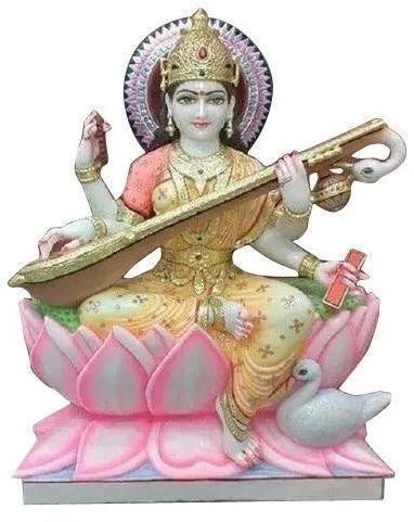 Marble Maa Saraswati Statue