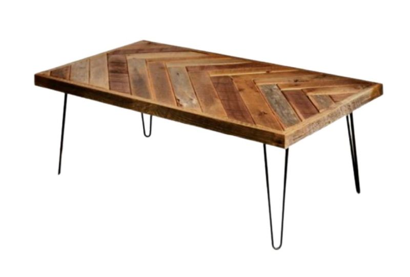 MAH069 Wooden Iron Center Table
