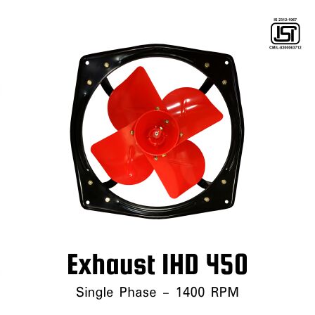 1400 RPM IHD 450 Heavy Duty Exhaust Fan