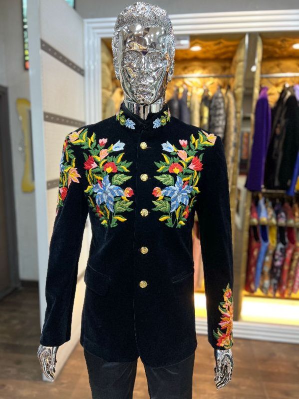 INMONARCH Mens Black Jodhpuri Suit with Embroidered Motif on Pocket  JOP486R34 34 Regular Black at Amazon Men's Clothing store