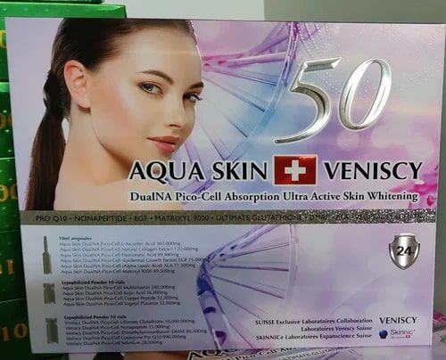Aqua Skin Veniscy 50 Dualna Pico Cell Absorption Ultra Active Skin Whitening Injection