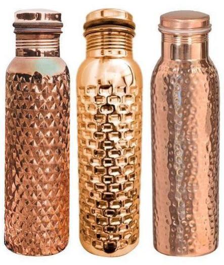 Copper Hammered Water Bottle