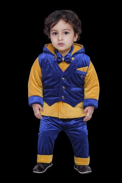 MM650 Boys Yellow Quilted Dress