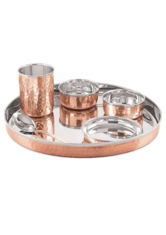 copper steel thali