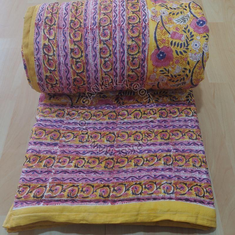 Hand Stitched Printed Jaipuri Razai