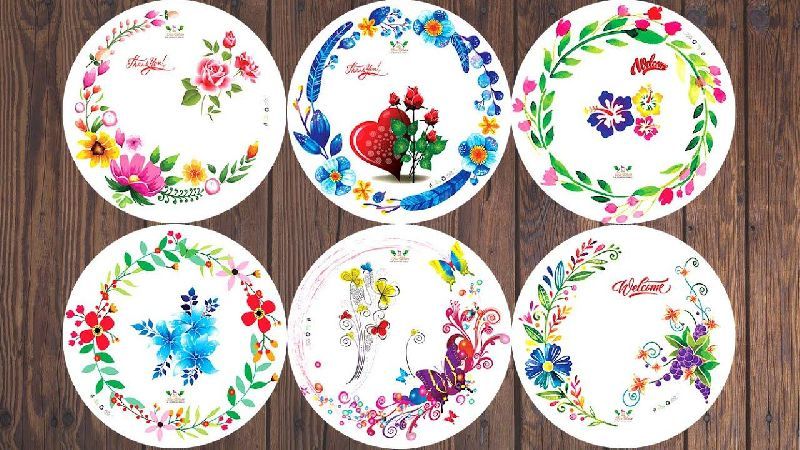 Disposable Printed Paper Plates