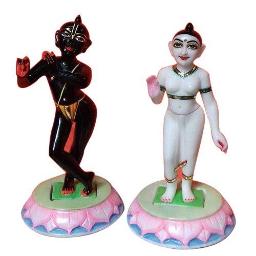 Marble Iskcon Radha Krishna Statue