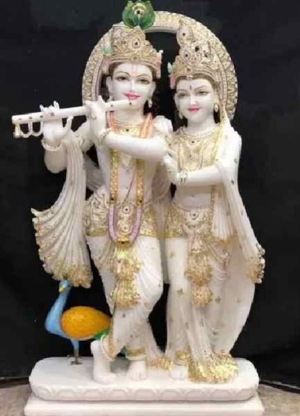 Marble Jugal Jodi Radha Krishna Statue