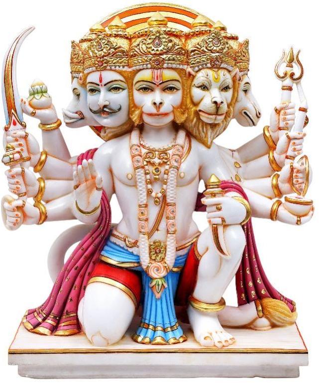 Marble Panchmukhi Hanuman Statue