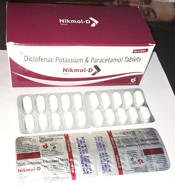 Diclofenac Potassium 50mg+paracetamol 325mg Tablet