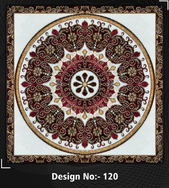 120 Decorative Rangoli Ceramic Floor Tiles