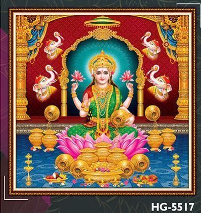 Luxurious 600 X 600 Lukshmi Mata Ceramic Poster Tiles