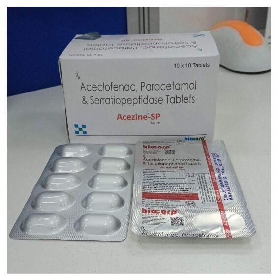 Aceclofenac Paracetamol &AMP; Serratiopeptidase Tablets