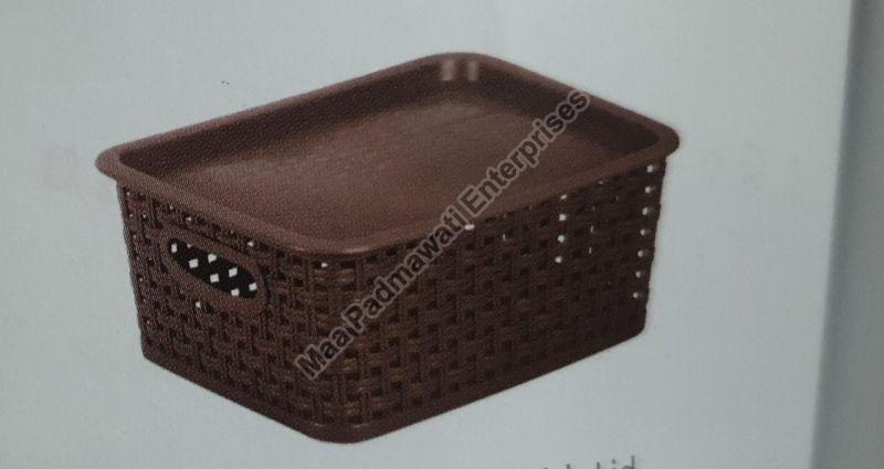 Plastic Storage Basket with Lid