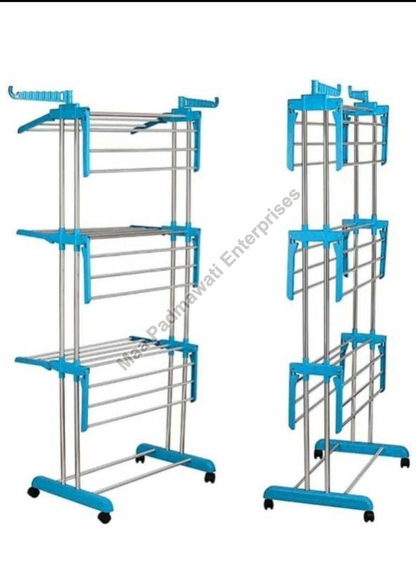 Stainless Steel Cloth Rack with Wheel