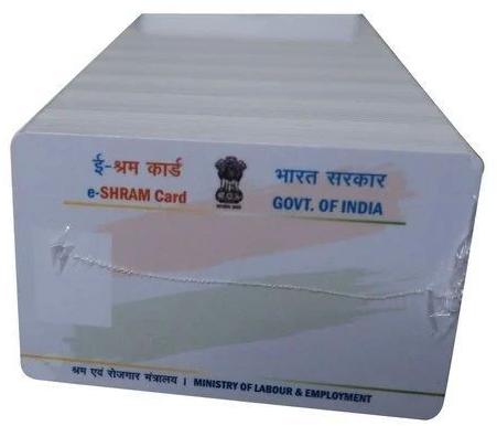 Pre Printed Double Sided E-Shram PVC Card