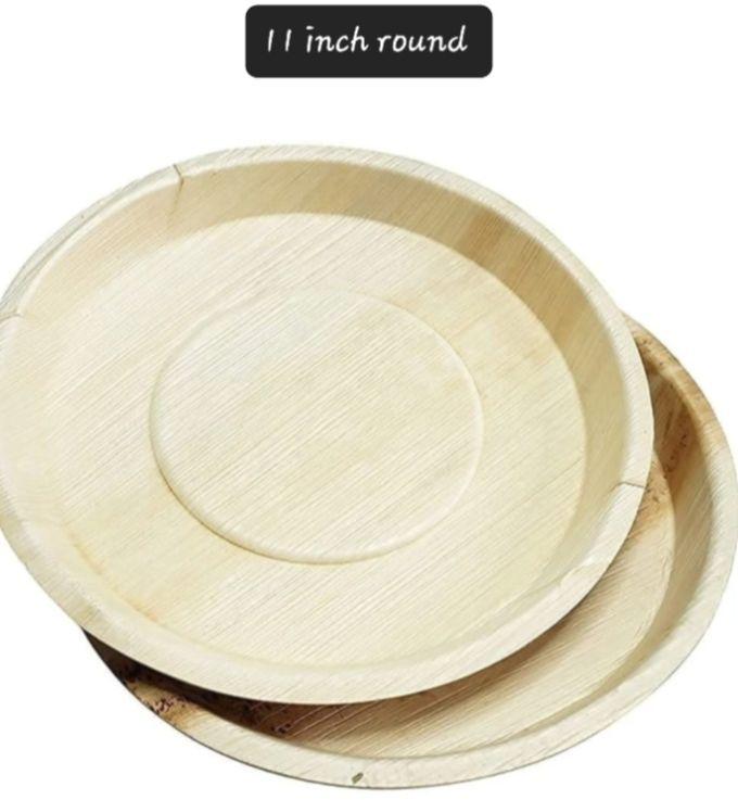 11 Inch Round Shallow Biodegradable Palm Leaf Plate