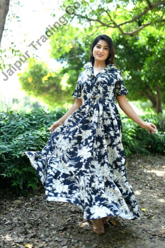 Rayon Floral Print One Piece Dresses Latest Price, Rayon Floral Print One  Piece Dresses Manufacturer in Surat