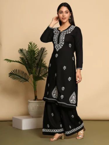 Cotton Striped Ladies Fancy Plazo Suit, Straight at Rs 750/piece in Surat