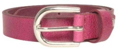 Mens Pink Leather Belt