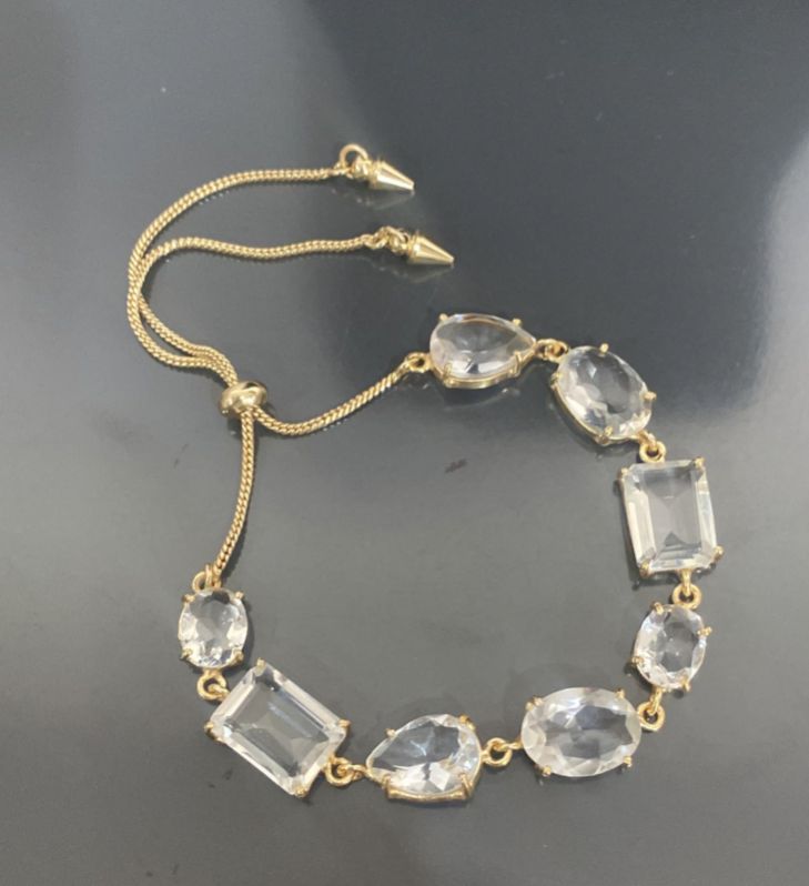 Crystal Stone Studded Ajdustable Bracelet