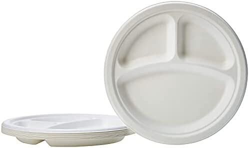 Round Sugercane Bagasse Disposable Plate