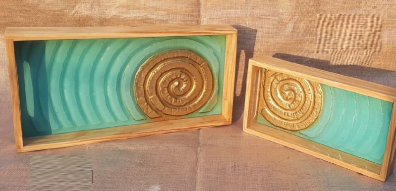 Spiral Green Serving Tray