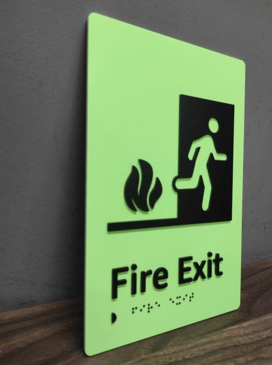 Fire Exit Braille Signage