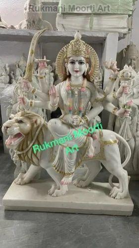 Worship Marble Durga Statue