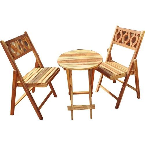 Wooden Folding Table and Chair Set
