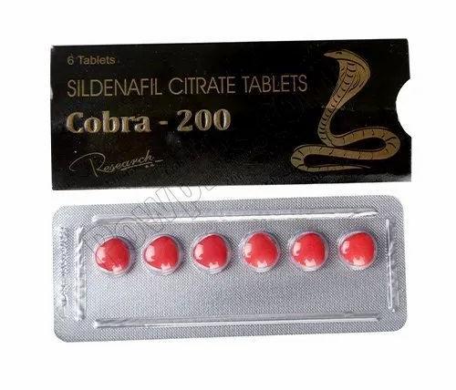Cobra 200 Mg Sildenafil Citrate Tablets