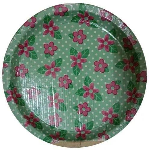Disposable Green Printed Paper Plates
