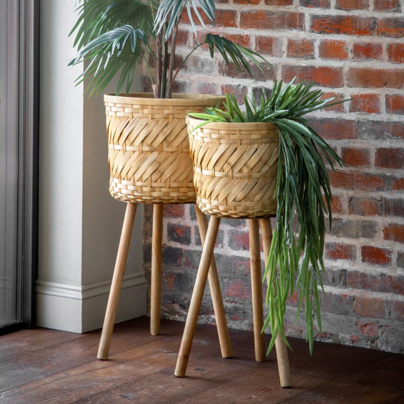 bamboo planters with stand
