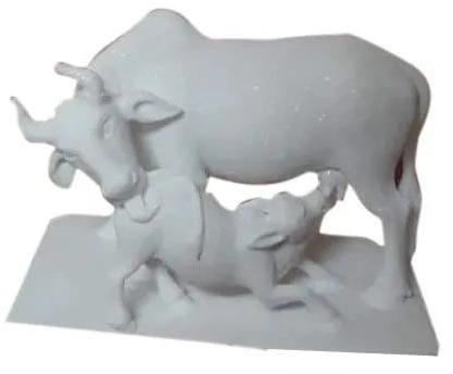 Marble White Cow Statue