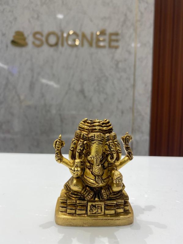 Brass Panchmukhi Ganesha