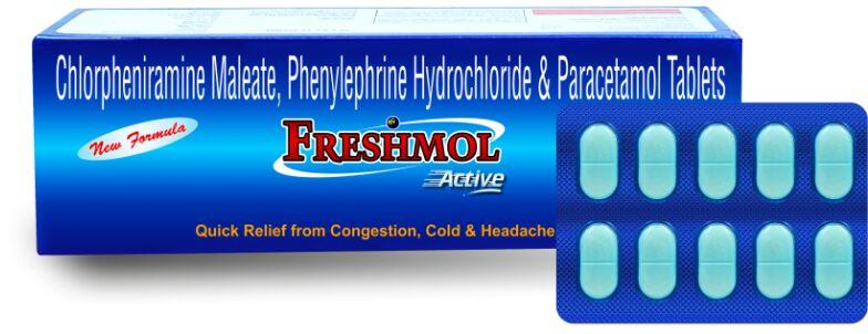 Chlorpheniramine Maleate, Phenylephrine Hydrochloride & Paracetamol Tablet