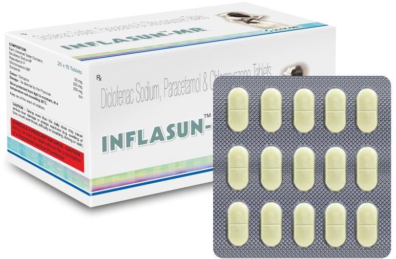 Diclofenac Sodium Paracetamol & Chlorzoxazone Tablet
