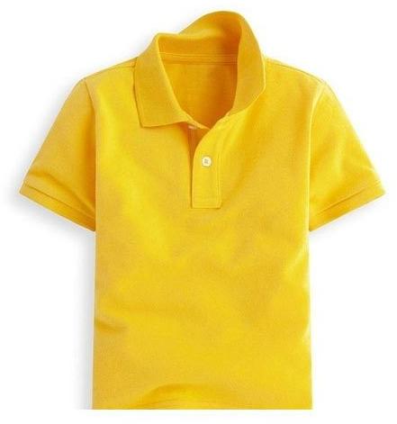 Cotton Plain Kids Polo Tshirt