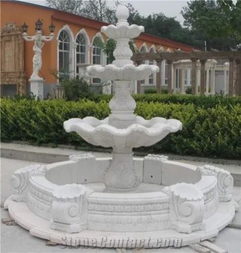 White Garden Marble Fountain