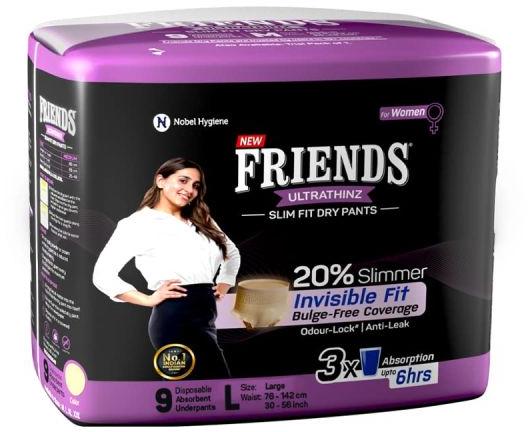 Buy FRIENDS PREMIUM ADULT DIAPERS PANT STYLE - 10 COUNT - (L) WAIST 30-56  INCH Online & Get Upto 60% OFF at PharmEasy