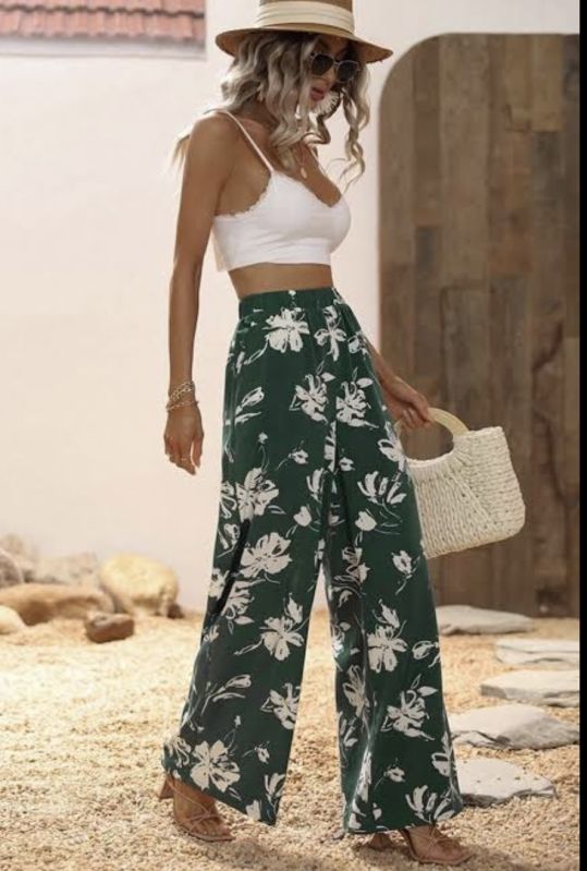 Floral Print Palazzo Pants- Buy Fashion Wholesale in The UK