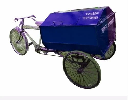 Blue Garbage Cycle Rickshaw