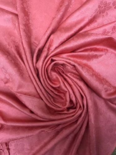Pink Viscose Jacquard Stole
